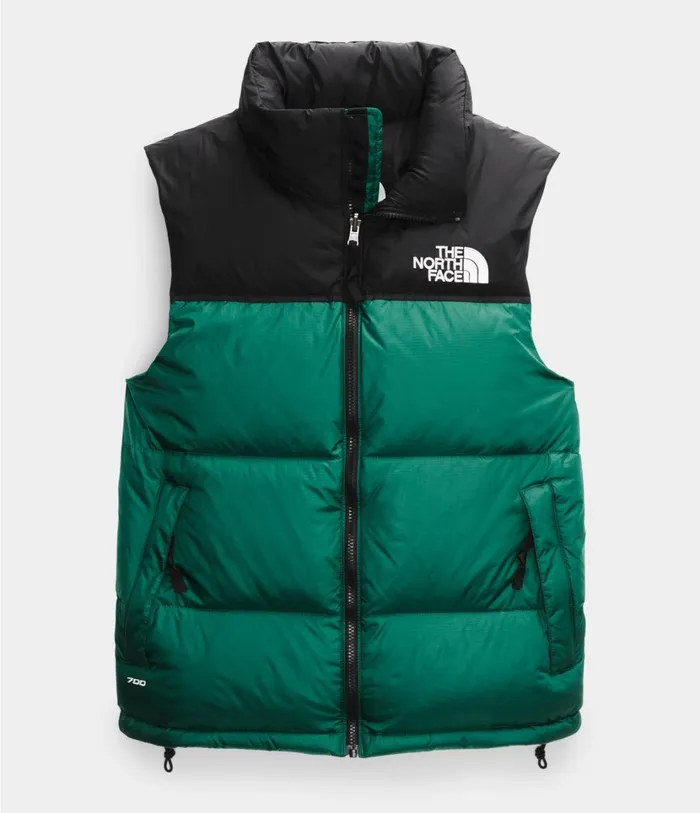 Mens 1996 Retro Nuptse Vest Evergreen The North Face Insulated and Down Jackets