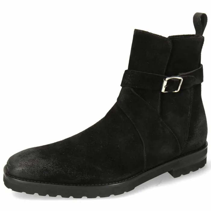 Mens Ankle Boots Melvin and Hamilton Clark 48 Black