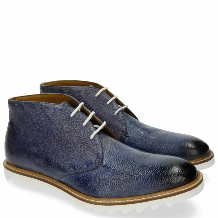 Mens Ankle Boots Melvin and Hamilton Felix 2 Blue