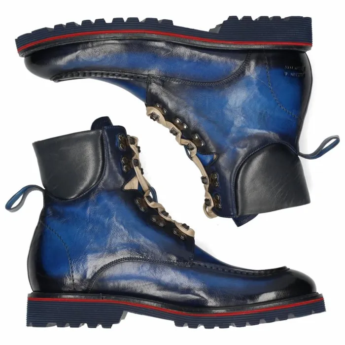 Mens Ankle Boots Melvin and Hamilton Trevor 45 Blue