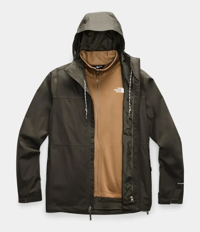 Mens Arrowood Triclimate Jacket New Taupe Greenutility Brown The North Face Insulated and Down Jackets