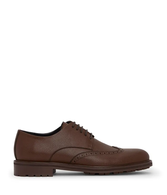 Mens Gabe Vegan Oxford Shoe Brown Matt and Nat Footwear