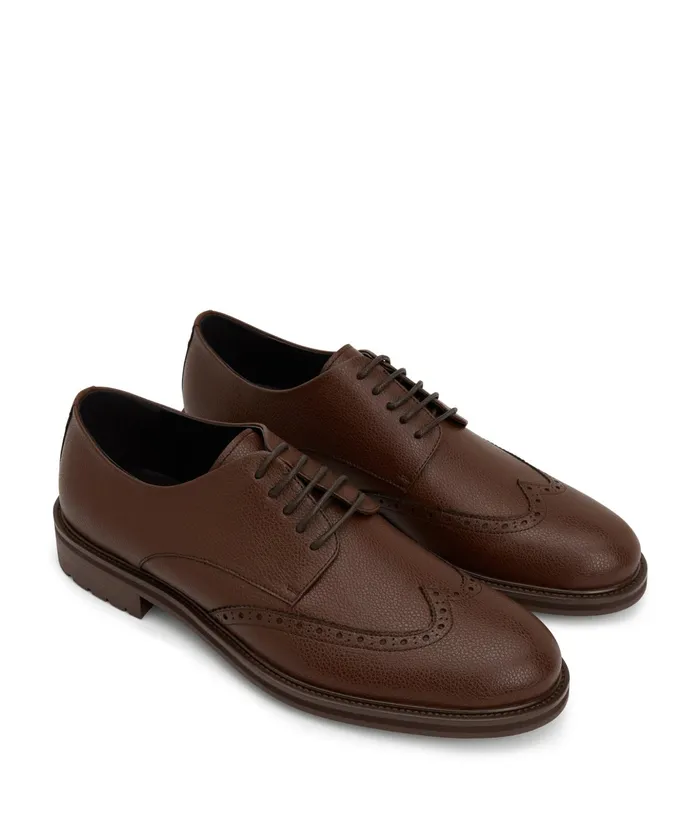 Mens Gabe Vegan Oxford Shoe Brown Matt and Nat Footwear
