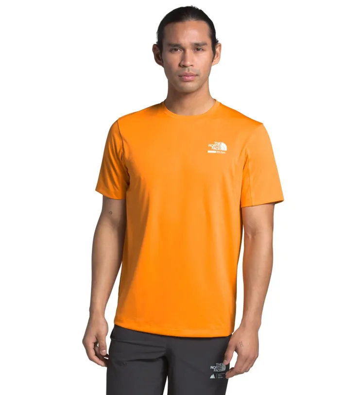 Mens M Glacier SS Tee Flame Orange The North Face TShirts