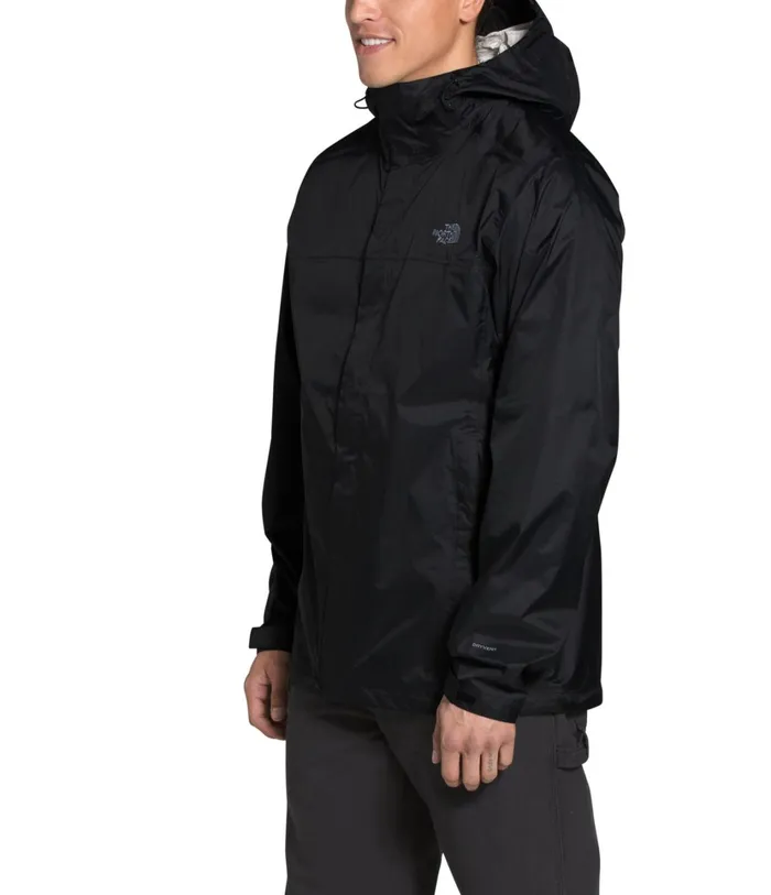 Mens Venture 2 Jacket 8211 Tall Tnf Blacktnf Blackmid Grey The North Face Rainwear