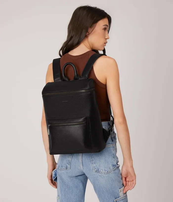 MensWomen Oshie Vegan Backpack 8211 Dwell Black Matt and Nat Backpacks