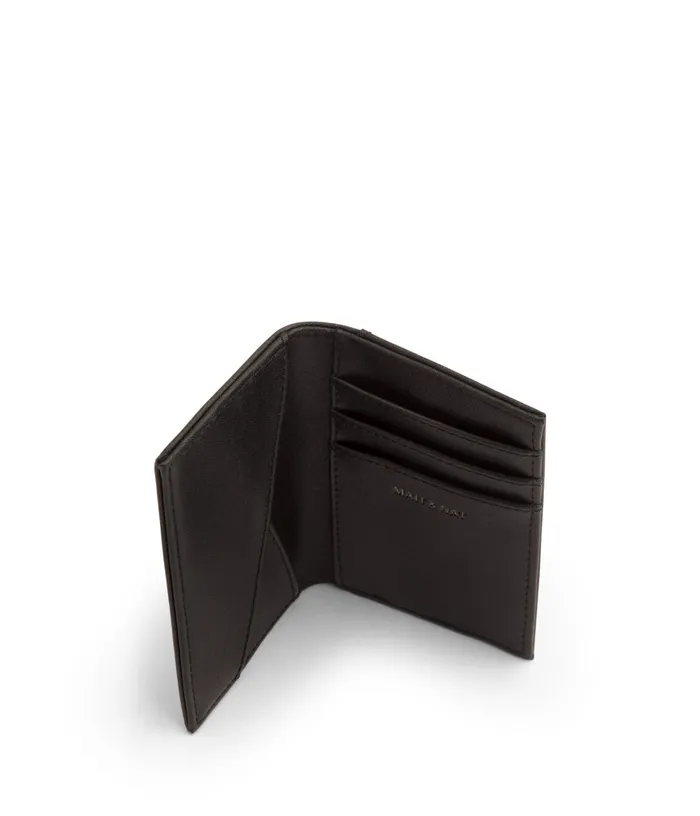 MensWomen York Vegan Card Holder 8211 Vintage Black Matt and Nat Wallets