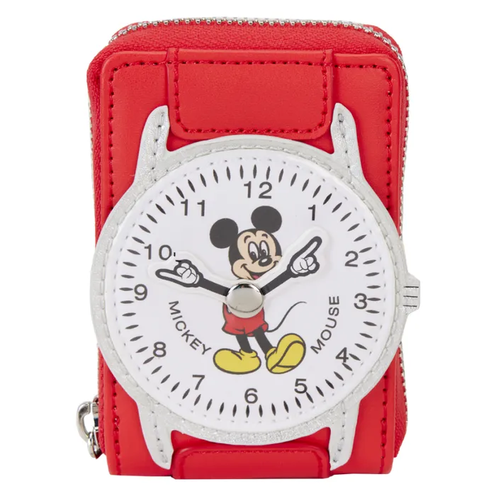 Mickey Mouse Exclusive Vintage Watch Figural Accordian Zip Around Wallet Unisex Loungefly Bags and Wallets Mickey Mouse Exclusive Vintage Watch Figural Accordian Zip Around Wallet Unisex Loungefly Bags and Wallets