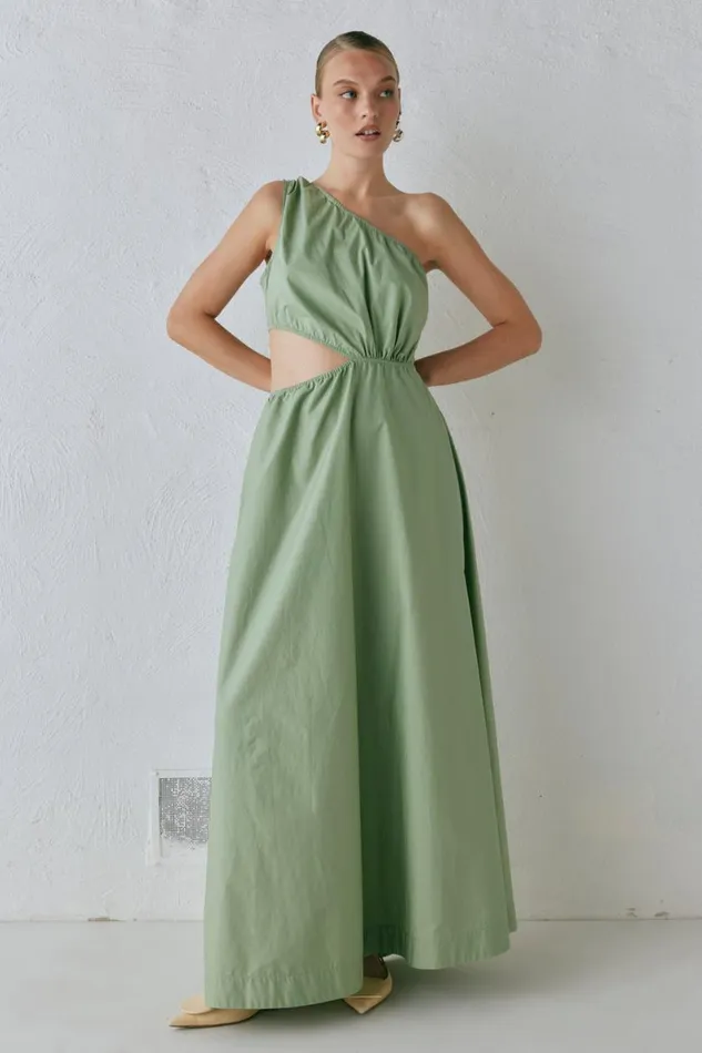 MidiMaxi Dresses Women VRG GRL Daisy Maxi Dress Sage