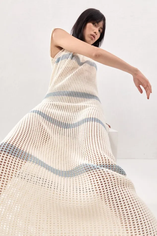 MidiMaxi Dresses Women VRG GRL Elea Knit Maxi Dress Stripe MidiMaxi Dresses Women VRG GRL Elea Knit Maxi Dress Stripe