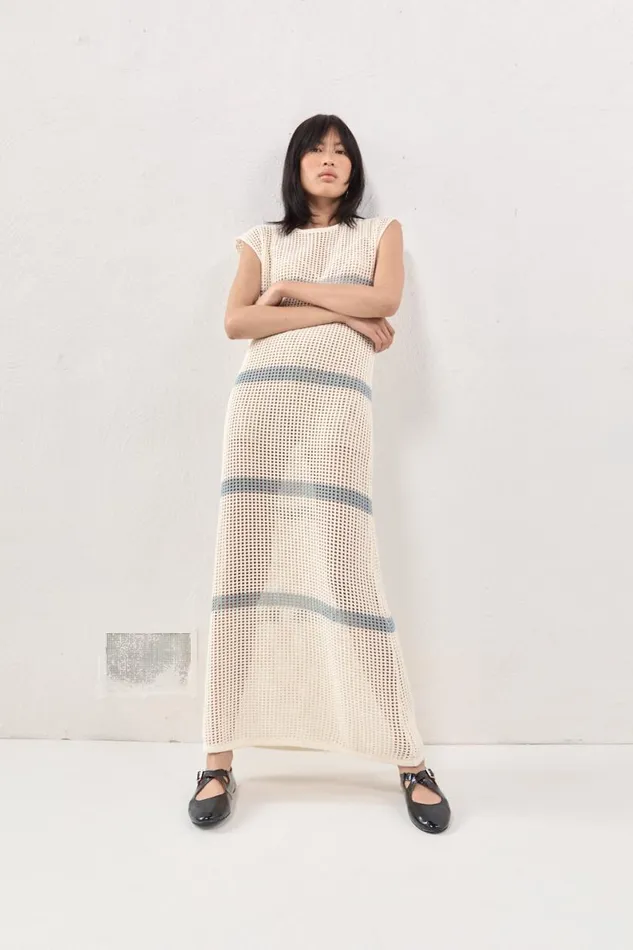 MidiMaxi Dresses Women VRG GRL Elea Knit Maxi Dress Stripe MidiMaxi Dresses Women VRG GRL Elea Knit Maxi Dress Stripe
