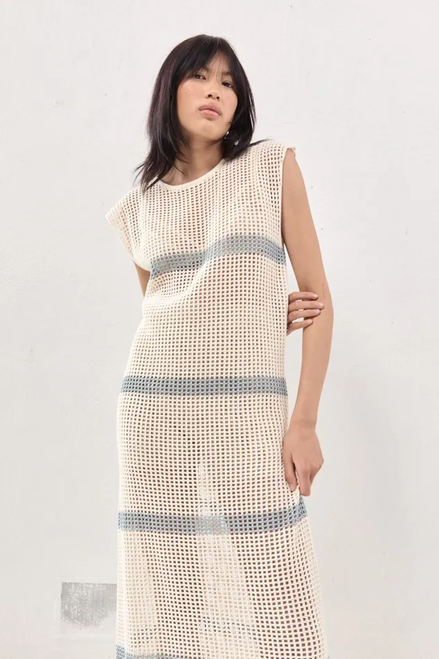 MidiMaxi Dresses Women VRG GRL Elea Knit Maxi Dress Stripe MidiMaxi Dresses Women VRG GRL Elea Knit Maxi Dress Stripe