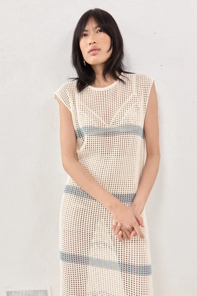 MidiMaxi Dresses Women VRG GRL Elea Knit Maxi Dress Stripe MidiMaxi Dresses Women VRG GRL Elea Knit Maxi Dress Stripe