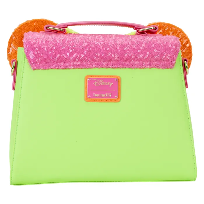 Minnie Mouse Exclusive Color Block Neon Sequin Crossbody Bag Unisex Loungefly Crossbody Bags Minnie Mouse Exclusive Color Block Neon Sequin Crossbody Bag Unisex Loungefly Crossbody Bags