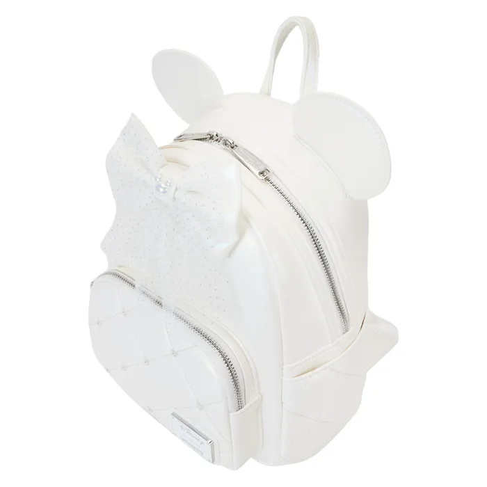Minnie Mouse Iridescent Wedding Mini Backpack Unisex Loungefly Backpacks Minnie Mouse Iridescent Wedding Mini Backpack Unisex Loungefly Backpacks