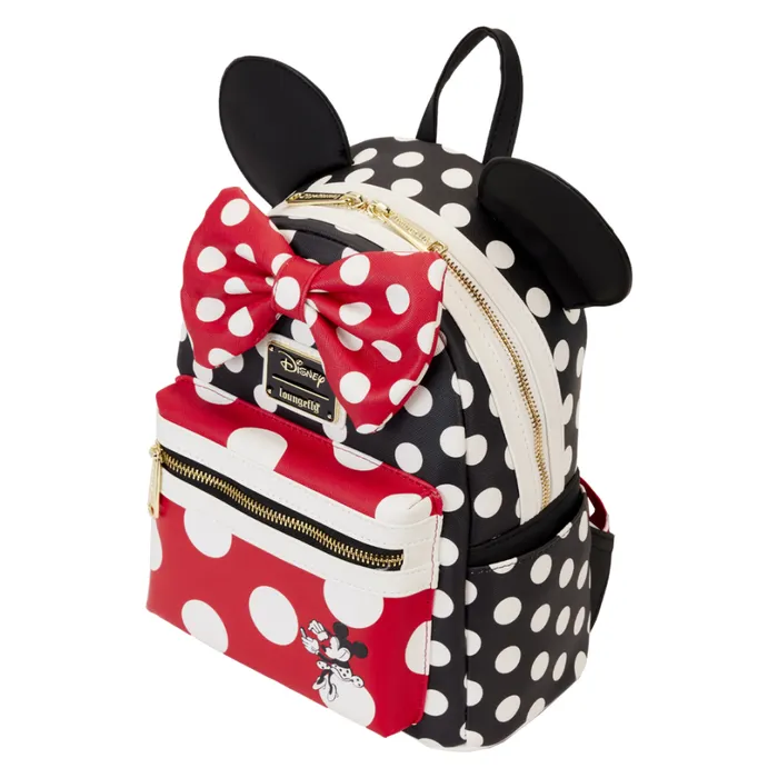 Minnie Mouse Rocks The Dots Classic Mini Backpack Unisex Loungefly Backpacks Minnie Mouse Rocks The Dots Classic Mini Backpack Unisex Loungefly Backpacks