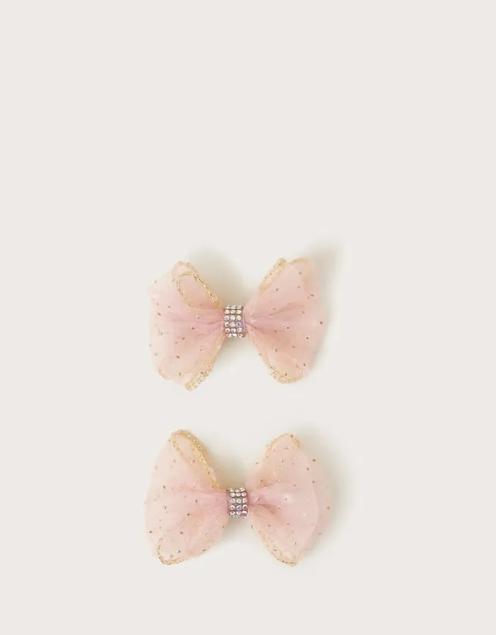 Monsoon 2Pack Bridesmaid Bow Clips Children Girls039 Hair Accessories