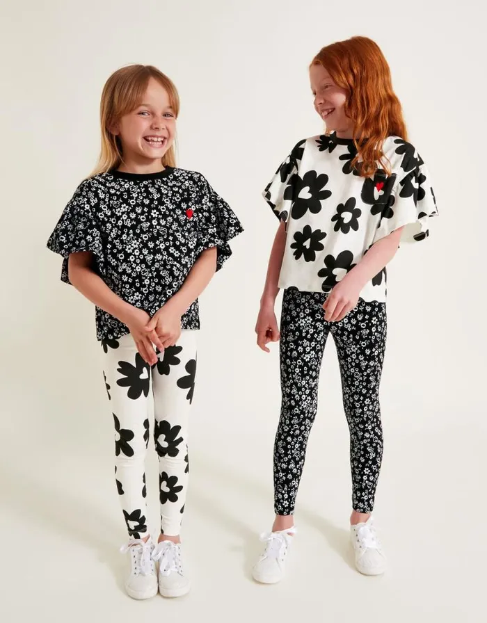 Monsoon 2Pack Floral Leggings Black Children Trousers and Shorts