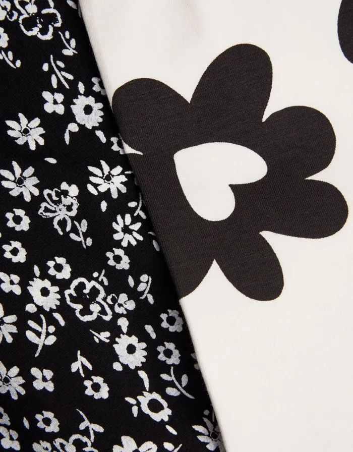 Monsoon 2Pack Floral Leggings Black Children Trousers and Shorts Monsoon 2Pack Floral Leggings Black Children Trousers and Shorts