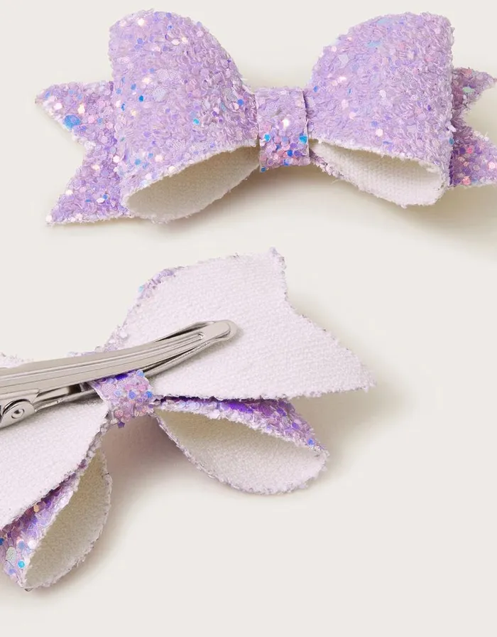 Monsoon 2Pack Glitter Bow Hair Clips Children Girls039 Hair Accessories Monsoon 2Pack Glitter Bow Hair Clips Children Girls039 Hair Accessories