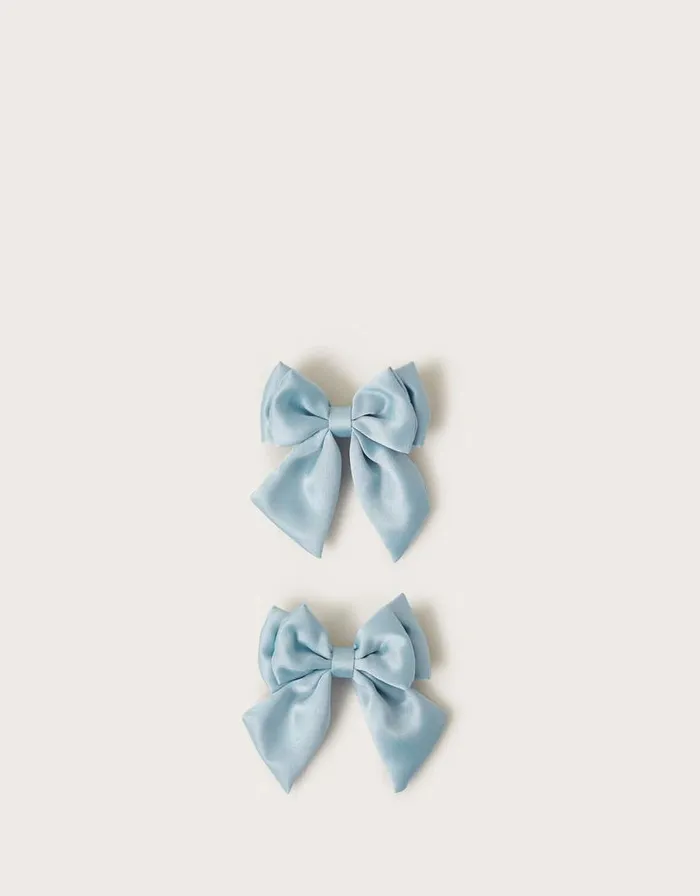 Monsoon 2Pack Satin Hair Bows Children Girls039 Hair Accessories