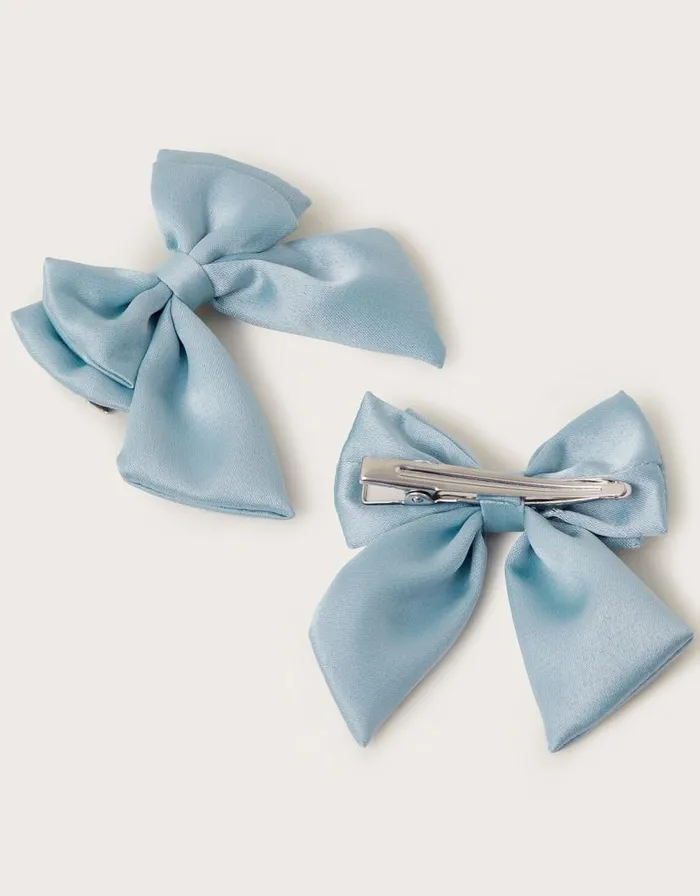 Monsoon 2Pack Satin Hair Bows Children Girls039 Hair Accessories Monsoon 2Pack Satin Hair Bows Children Girls039 Hair Accessories