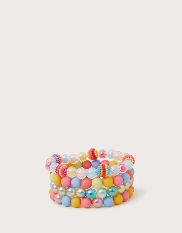Monsoon 4Pack Beaded Bracelets Children Girls039 Jewellery