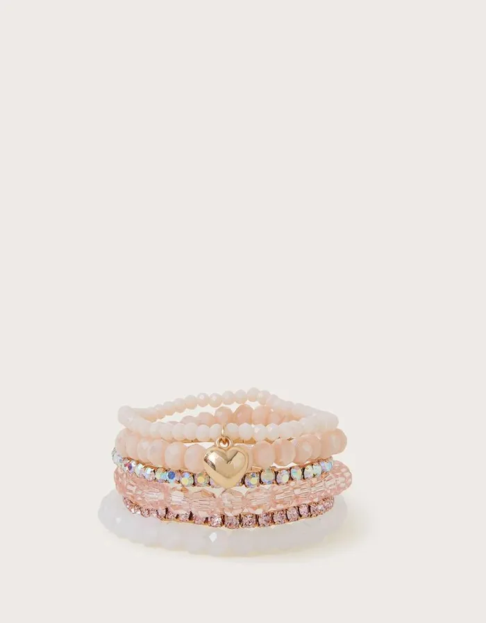 Monsoon 6Pack Pretty Stone Bracelets Children Girls039 Jewellery