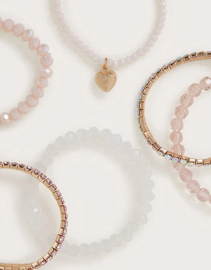 Monsoon 6Pack Pretty Stone Bracelets Children Girls039 Jewellery Monsoon 6Pack Pretty Stone Bracelets Children Girls039 Jewellery