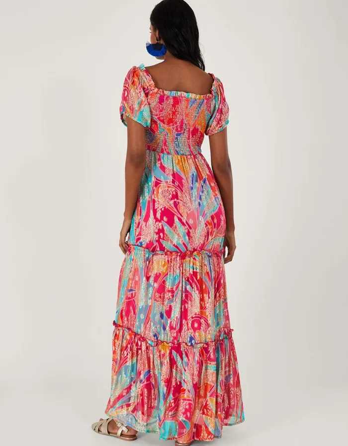 Monsoon Ariel Metallic Maxi Dress Multi Women Occasionwear Monsoon Ariel Metallic Maxi Dress Multi Women Occasionwear
