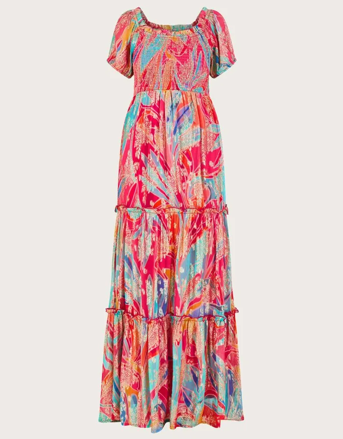 Monsoon Ariel Metallic Maxi Dress Multi Women Occasionwear Monsoon Ariel Metallic Maxi Dress Multi Women Occasionwear