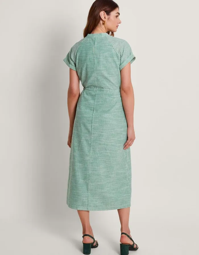Monsoon Athena Stripe Dress Green Women Casualwear Monsoon Athena Stripe Dress Green Women Casualwear