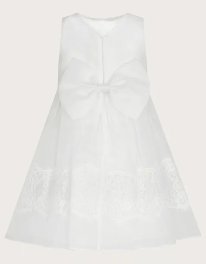 Monsoon Baby Alovette Lace Christening Dress White Children Partywear Monsoon Baby Alovette Lace Christening Dress White Children Partywear