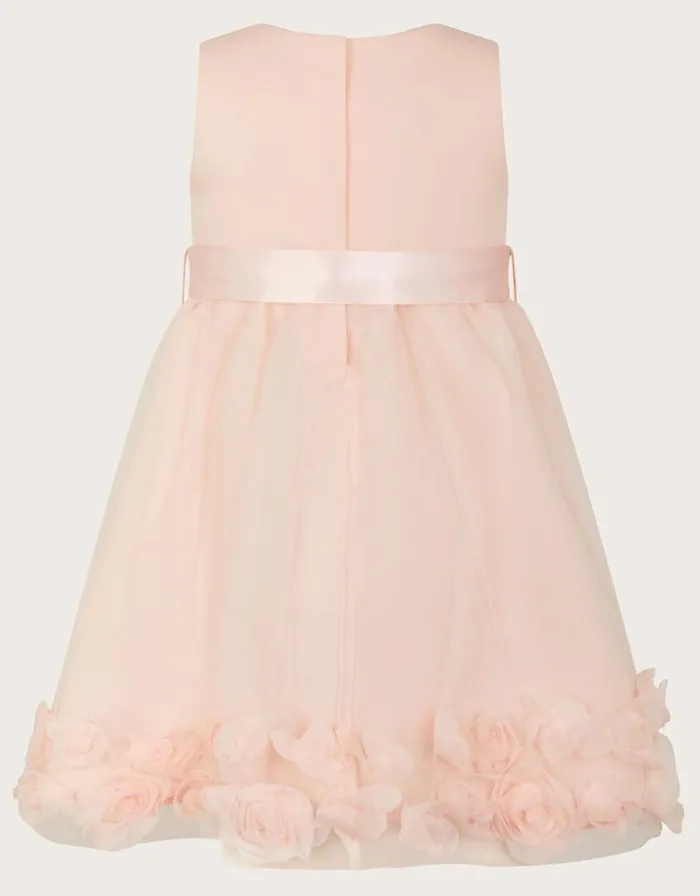 Monsoon Baby Scuba Blossom Dress Pink Children Dresses
