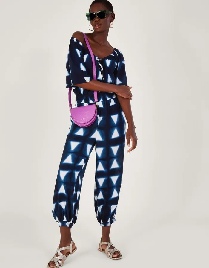 Monsoon Batik Dye Triangle Trousers In LENZING ECOVERO Blue Women Beachwear and Swimwear