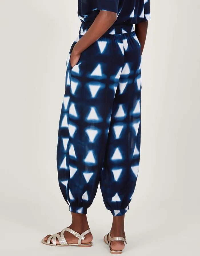 Monsoon Batik Dye Triangle Trousers In LENZING ECOVERO Blue Women Beachwear and Swimwear Monsoon Batik Dye Triangle Trousers In LENZING ECOVERO Blue Women Beachwear and Swimwear