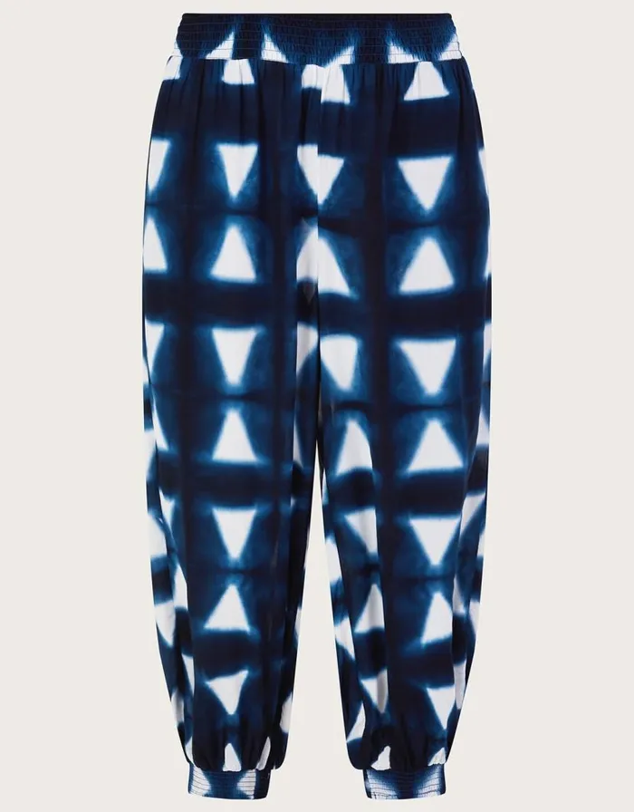 Monsoon Batik Dye Triangle Trousers In LENZING ECOVERO Blue Women Beachwear and Swimwear Monsoon Batik Dye Triangle Trousers In LENZING ECOVERO Blue Women Beachwear and Swimwear