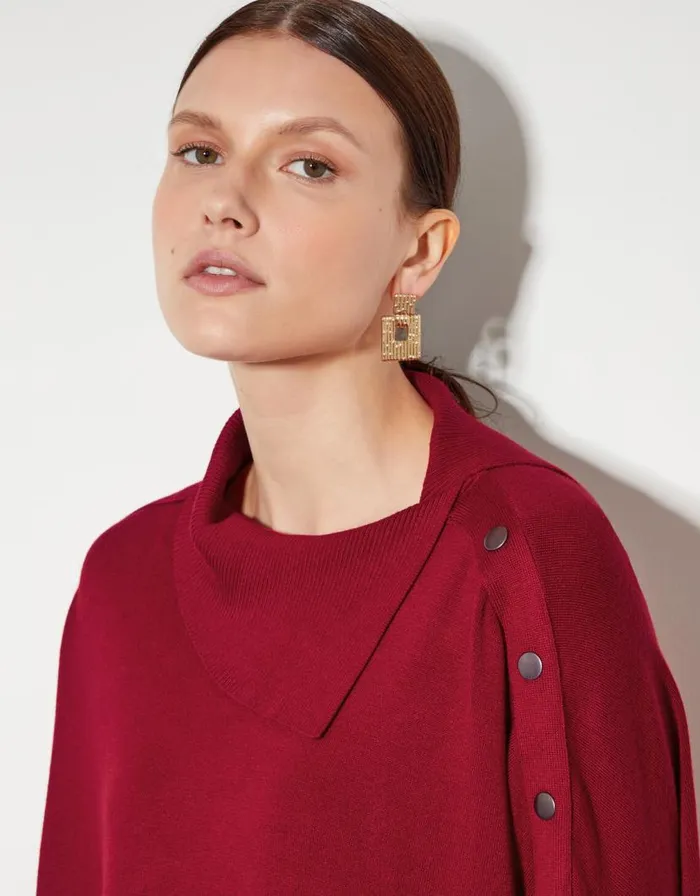 Monsoon Beth Button Detail Jumper Red Women Knitwear Monsoon Beth Button Detail Jumper Red Women Knitwear