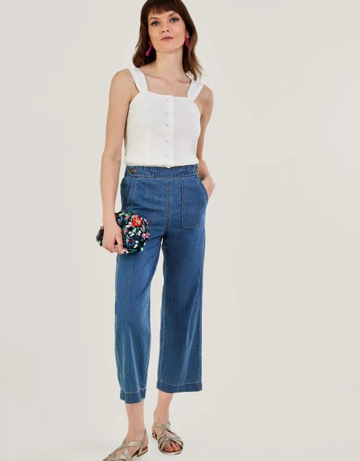 Monsoon ButtonThrough Cami Top Ivory Women Tops and Blouses