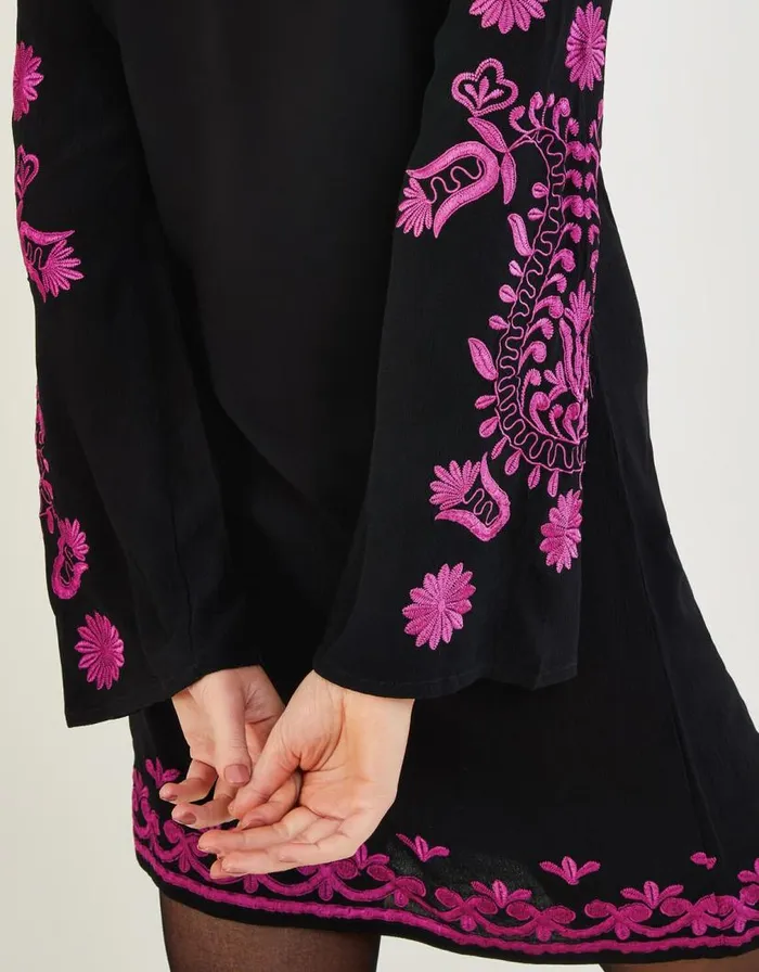Monsoon Christina Embroidered Tunic Dress Black Women Embroidered Dresses Monsoon Christina Embroidered Tunic Dress Black Women Embroidered Dresses