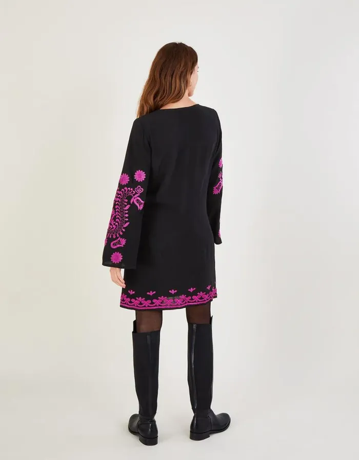 Monsoon Christina Embroidered Tunic Dress Black Women Embroidered Dresses Monsoon Christina Embroidered Tunic Dress Black Women Embroidered Dresses