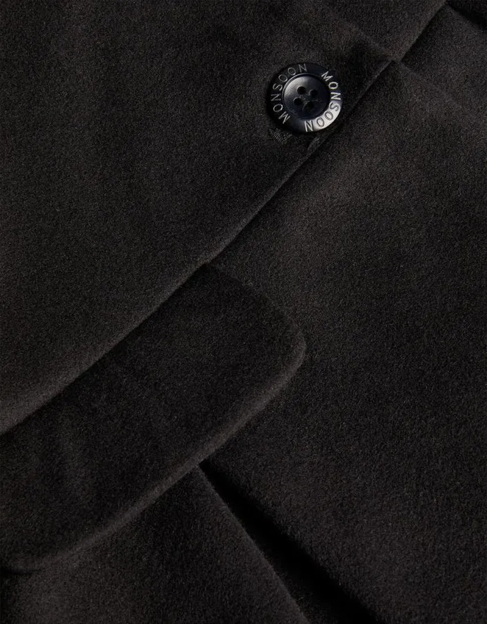 Monsoon Collar Hooded Coat Black Children Coats and Jackets Monsoon Collar Hooded Coat Black Children Coats and Jackets