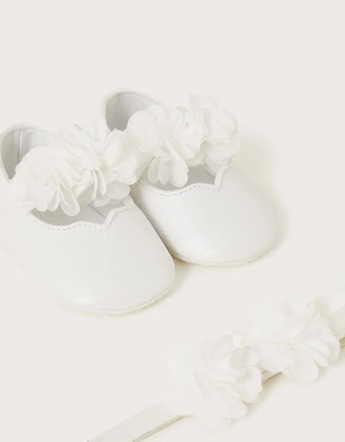 Monsoon Corsage Bando And Bootie Set Ivory Children Partywear Monsoon Corsage Bando And Bootie Set Ivory Children Partywear