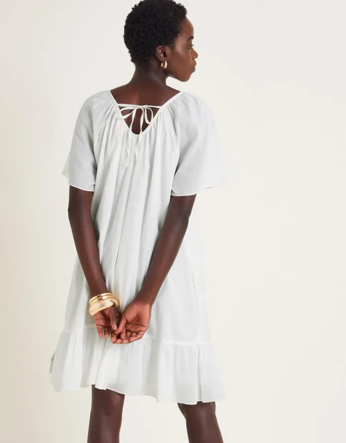 Monsoon Cynthia Embroidered Short Sleeve Mini Dress White Women Mini Dresses Monsoon Cynthia Embroidered Short Sleeve Mini Dress White Women Mini Dresses