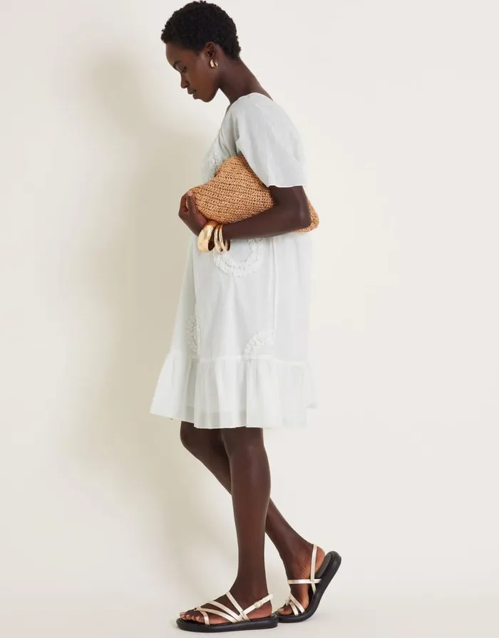 Monsoon Cynthia Embroidered Short Sleeve Mini Dress White Women Mini Dresses Monsoon Cynthia Embroidered Short Sleeve Mini Dress White Women Mini Dresses