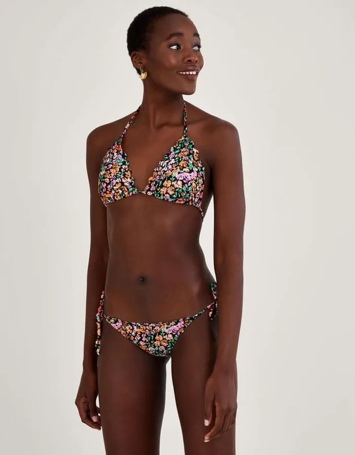 Monsoon Ditsy Print Bikini Top Black Women Beachwear and Swimwear Monsoon Ditsy Print Bikini Top Black Women Beachwear and Swimwear