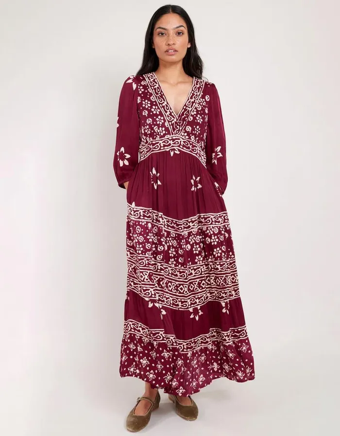 Monsoon East Chrisse Print Dress Red Women Occasion Dresses Monsoon East Chrisse Print Dress Red Women Occasion Dresses