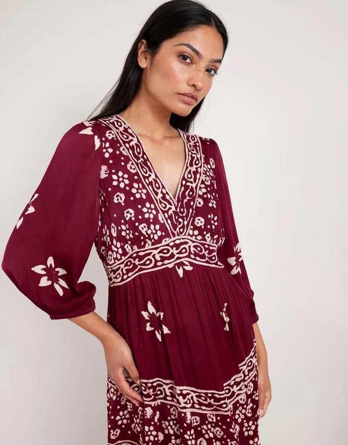 Monsoon East Chrisse Print Dress Red Women Occasion Dresses Monsoon East Chrisse Print Dress Red Women Occasion Dresses