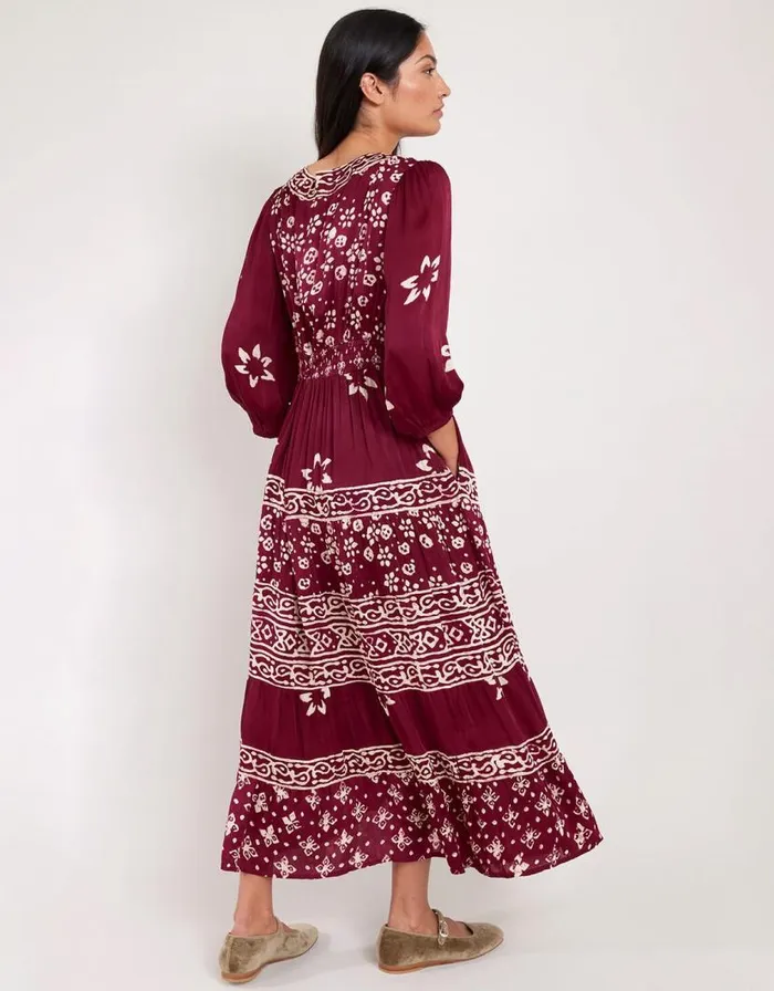 Monsoon East Chrisse Print Dress Red Women Occasion Dresses Monsoon East Chrisse Print Dress Red Women Occasion Dresses