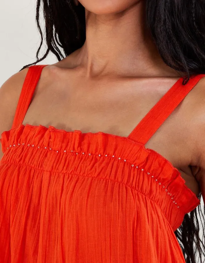 Monsoon Eve Plain Jumpsuit Orange Women Beachwear and Swimwear Monsoon Eve Plain Jumpsuit Orange Women Beachwear and Swimwear